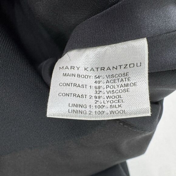 Mary Katrantzou Skirt Womens 8 Black Velvet Floral Trumpet Feminine Fairy Grunge - Picture 8 of 16